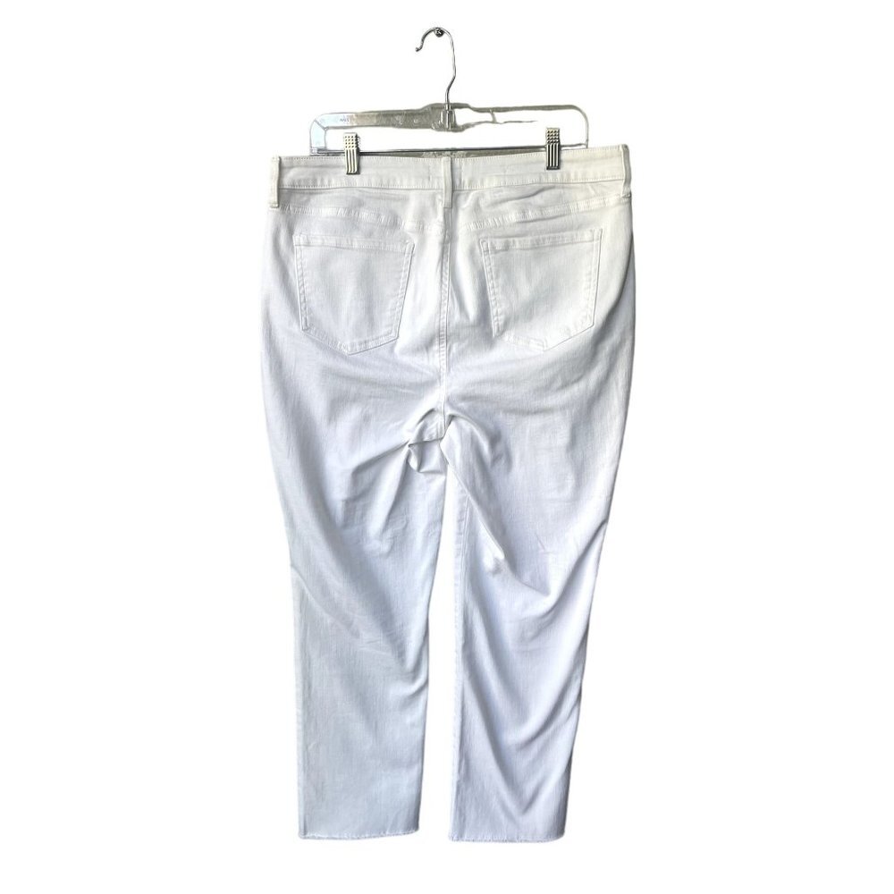 NYDJ Sheri Slim Lift Tuck Technology Size 14 High Rise High Waist White Jeans - Picture 7 of 13